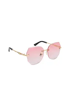 AISLIN Women Butterfly Sunglasses with UV Protected Lens ES_12994-87-AS-6095-PNK-GLD-BT