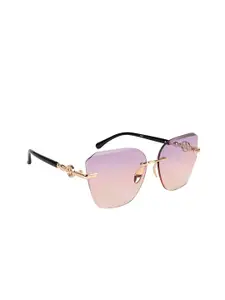 AISLIN Women Butterfly Sunglasses & UV Protected Lens ES_12990-87-AS-6085-PRPK-GLBK-BTWF