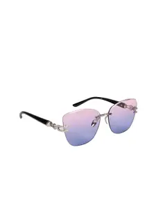 AISLIN Women Cateye Sunglasses with UV Protected Lens ES_12977-87-AS-6019-PKBL-SVBK-CEWF