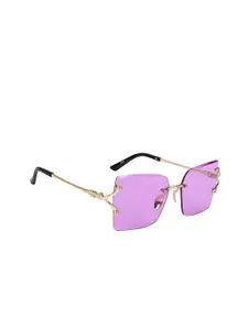 AISLIN Women Square Sunglasses with UV Protected Lens ES_14916-89-AS-3002-PUR-GLD-SQ