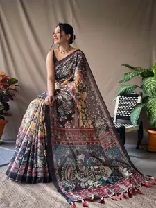DEVATITHI Floral Kashmiri Digital Print Saree