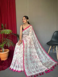 DEVATITHI Ethnic Motifs Cotton Blend Saree