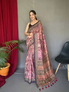 DEVATITHI Ethnic Motifs Kashmiri Digital Print Saree