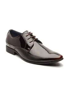 MICHAEL ANGELO Men Textured Derby Formal Shoes