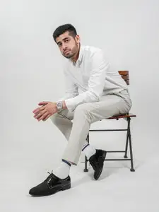 MICHAEL ANGELO Men Textured Formal Derbys