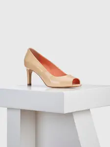 Oroh Cartagena Leather Block Heel Peep Toes