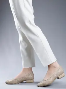 Oroh Andalusia Woven Design Leather Block Heel Pumps