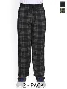 BAESD Boys Pack Of 2 Checked Track Pants