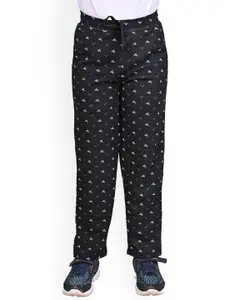 BAESD Boys Geometric Printed Mid-Rise Dry-Fit Track Pants