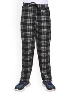 BAESD Boys Two Pocket Checked Dry-Fit Track Pants