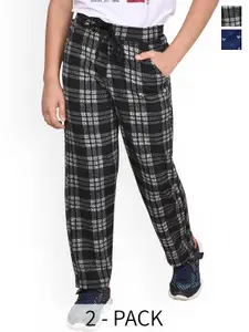 BAESD Boys Pack Of 2 Printed Mid-Rise Track Pants