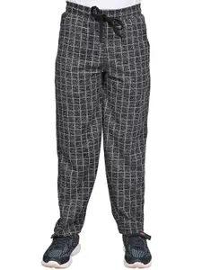 BAESD Boys Checked Mid-Rise Dry Fit Track Pant