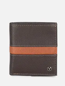 Van Heusen Men Colourblocked Leather Two Fold Wallet