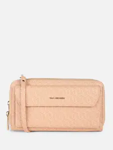 Van Heusen Women Geometric Printed Zip Around Wallet