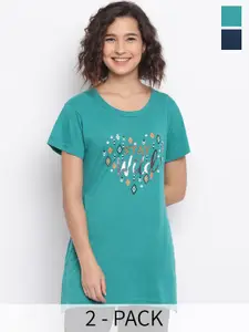 Duchess Pack Of 2 Printed Cotton Lounge Tshirts