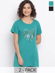 Duchess Pack Of 2 Printed Lounge T-shirts