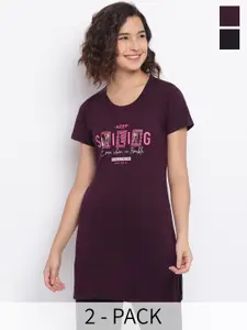 Duchess Pack Of 2 Printed Lounge T-shirts