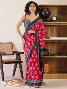 Saree mall Floral Poly Cotton Bagh Ready To Wear Saree