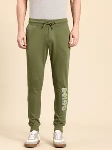 Being Human Men Pure Cotton Printed Detail Joggers
