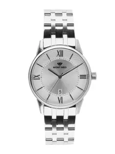 MONT NEO Men Stainless Steel Bracelet Style Straps Analogue Watch 7019E-M1103