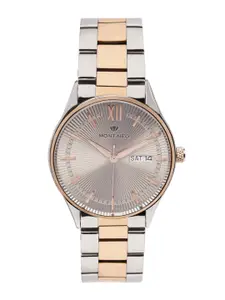 MONT NEO Men Mother of Pearl Bracelet Style Straps Analogue Watch 8007T-M1315