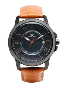 MONT NEO Men Leather Textured Straps Analogue Watch 8002E-L4404-01