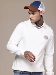 WROGN Shirt Collar Sweatshirt