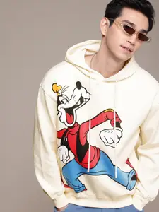 WROGN Goofy Printed Hooded Oversized Sweatshirt