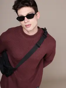 WROGN Self-Design Pullover Sweater