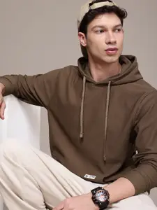 WROGN Self Design Hooded Pullover Sweatshirt