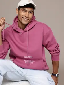 WROGN Embroidered Detailed Hooded Oversized Sweatshirt