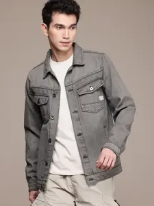 WROGN Pure Cotton Spread Collar Denim Jacket