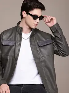 WROGN Mock Collar Biker Jacket