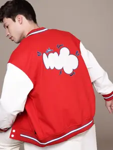 WROGN Typography Embroidered Varsity Jacket