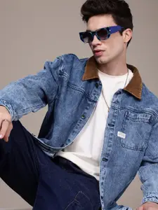 WROGN Spread Collar Pure Cotton Tailored Jacket