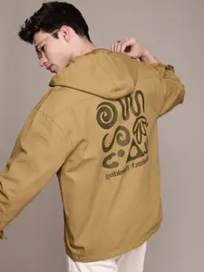 WROGN Embroidered Pure Cotton Oversized Tailored Jacket