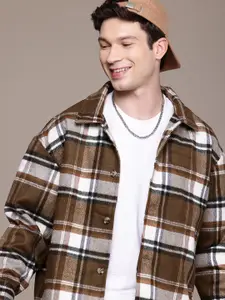 WROGN Checked Flannel Oversized Fit Tailored Jacket