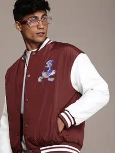 WROGN Relaxed Fit Donald Embroidered Varsity Jacket