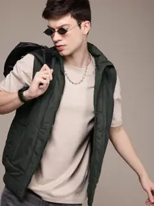 WROGN Sleeveless Hooded Bomber Jacket