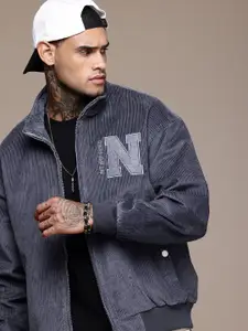 WROGN Patchwork Pure Cotton Corduroy Bomber Jacket