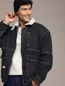 WROGN Pure Cotton Relaxed Fit Denim Jacket