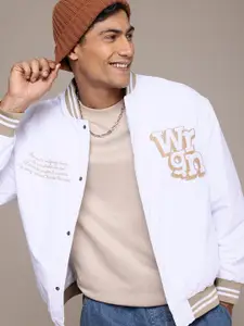 WROGN Typography Embroidered Bomber Jacket