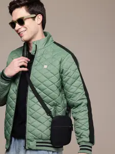 WROGN Mock Collar Quilted Bomber Jacket