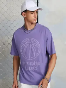 HIGHLANDER Typography Printed Cotton Relaxed Fit T-shirt