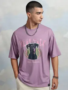 HIGHLANDER Graphic Printed Drop-Shoulder Sleeves Oversized T-shirt