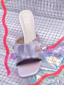 CAI women Illusion Mesh Slim Heel Sandal