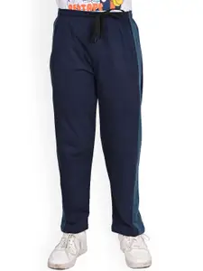 BAESD Boys Colourblocked Mid-Rise Pure Cotton Track Pants