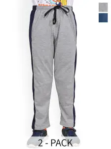 BAESD Boys Pack Of 2 Cotton Track Pant With Side Panel Details