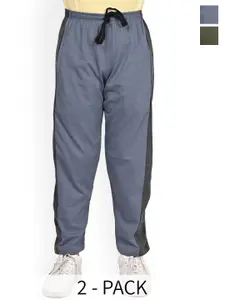 BAESD Boys Pack Of 2 Mid-Rise Pure Cotton Regular Fit Track Pants