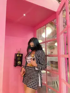 TANDUL Printed Round Neck Sheath Dress